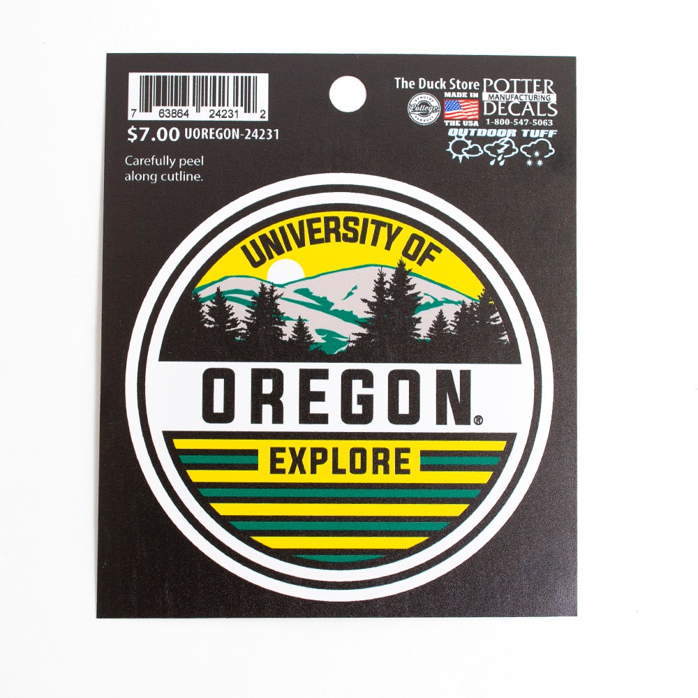 University of Oregon, Potter Decals, Black, Decal - Transfer Decals, Home & Auto, Explore, 305090
